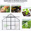 Serre extérieure de 8 x 10 pi avec résistance aux intempéries, fentes de ventilation en polycarbonate noir,