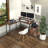 Forese L-Shaped Iron Computer Desk with Built-In Electrical Outlet