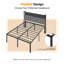 Structure de lit robuste, lit plateforme en métal sans sommier-1007321423-1039662292