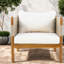 Chaises longues confortables en bois d'acacia tissé pour la maison de patio