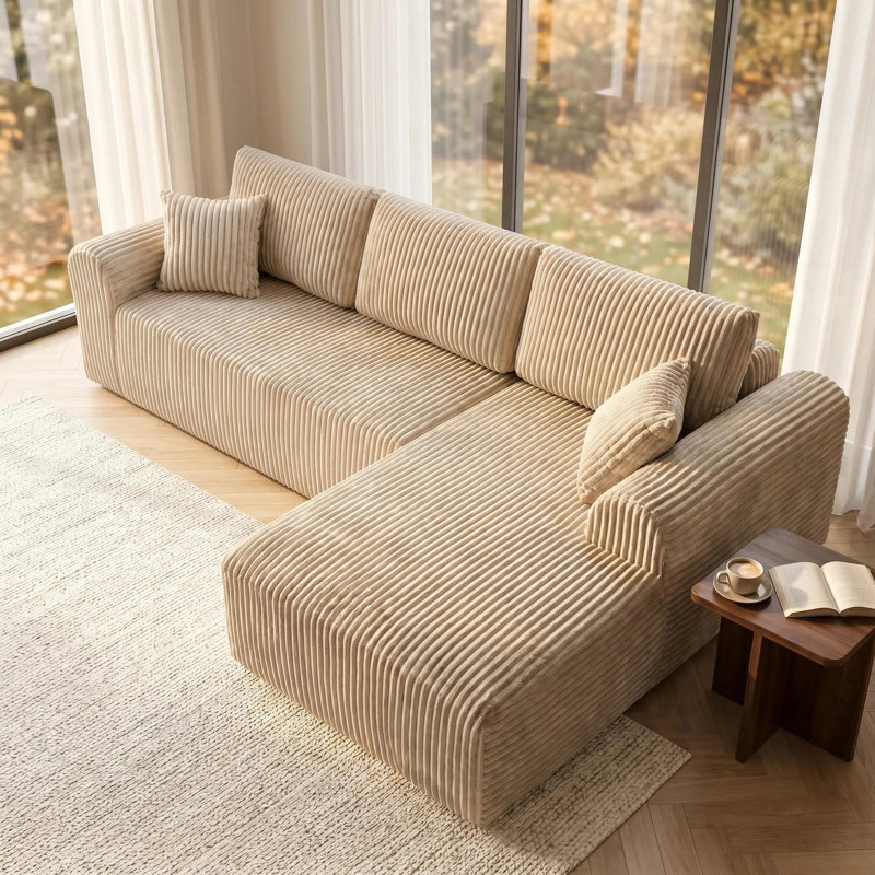 Brightlingsea Boneless, Right Hand Facing, Camel Foam Padding