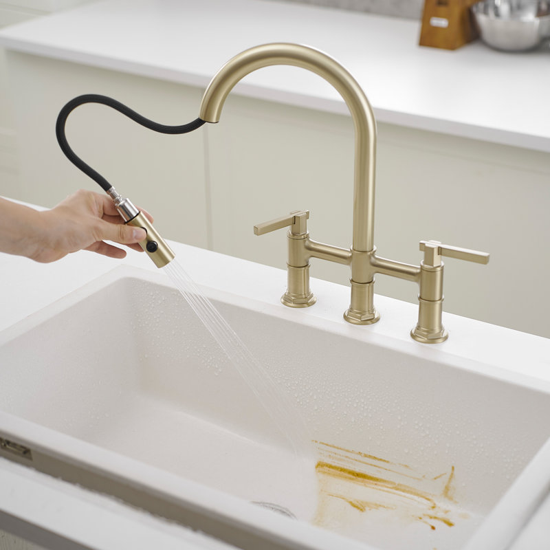 Robinet de cuisine VIBRANTBATH, Or brossé