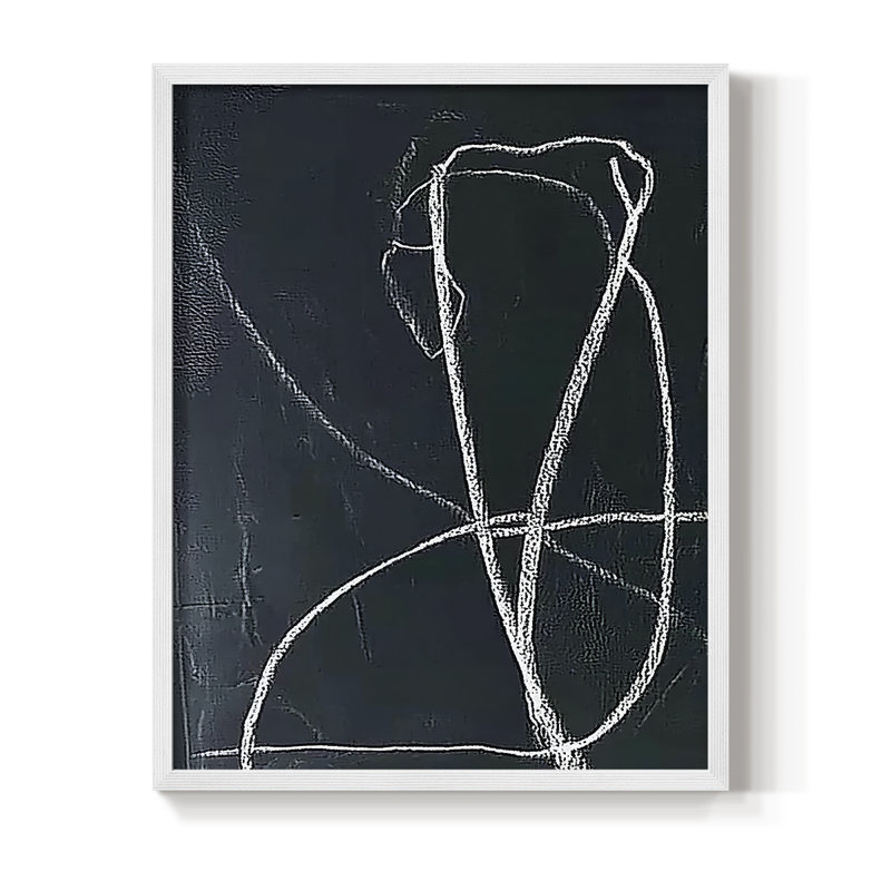 "ABSTRACT Series DCVI" par J Paul, Blanc / Blanc, H 29 po x l 23 po