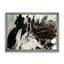Blanc, gris et blanc, marbre peint à la main acrylique - reproduction d'art sur toile-51145583-51145576