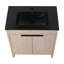 Meuble-lavabo autoportant de 30 pouces avec lavabo en céramique noire