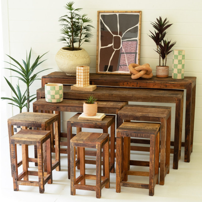 64'' Solid Wood Console Table