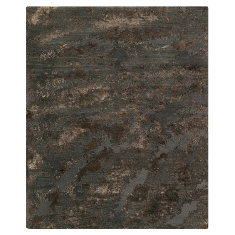 Butterfly Abstract Area Rug in Brown, Rectangle 2' x 3'
