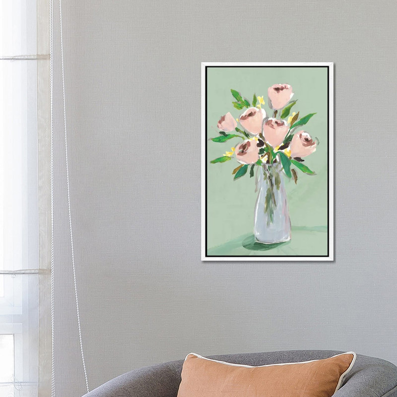 Hello Spring I by Isabelle Z - Painting on Canvas, 66.04 cm H x 45.72 cm W, White Framed