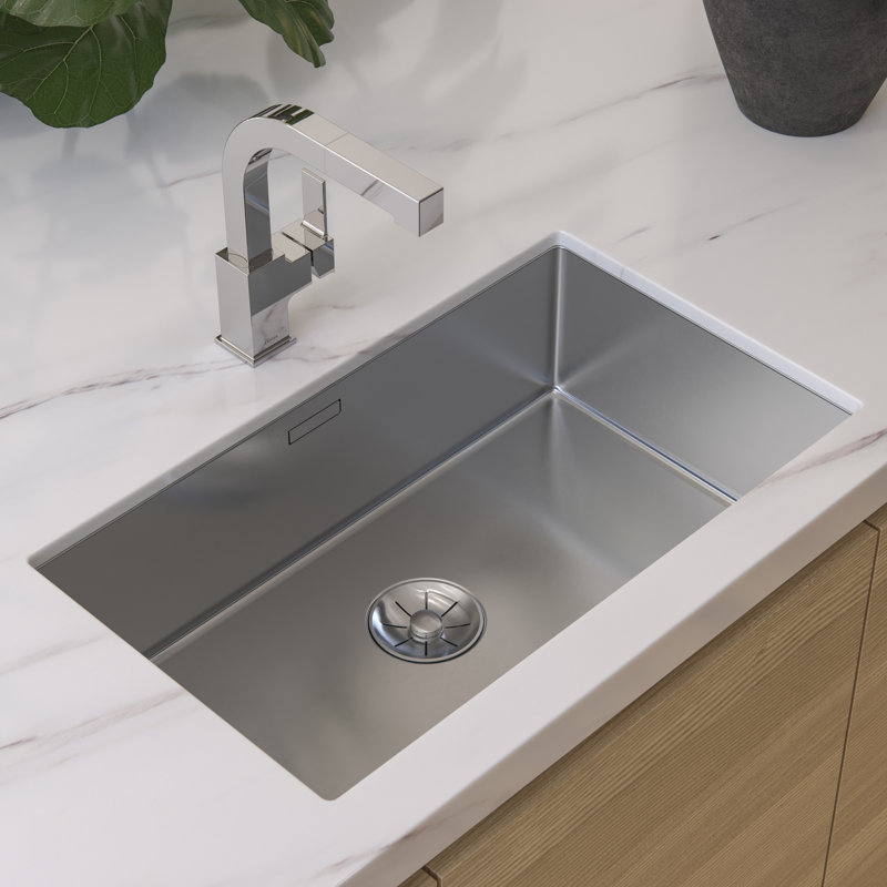 Arkitek Pull Out Single Handle Kitchen Faucet, Polished Chrome