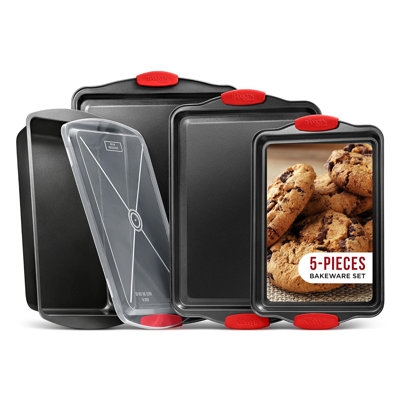 Lifemaster Non-Stick Steel 5 Piece Baking Sheet Set