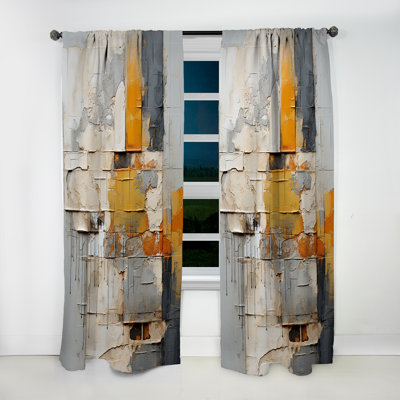 Abstract Assemblage I - Rideau en velours moderne - obscurcissant - 1 panneau