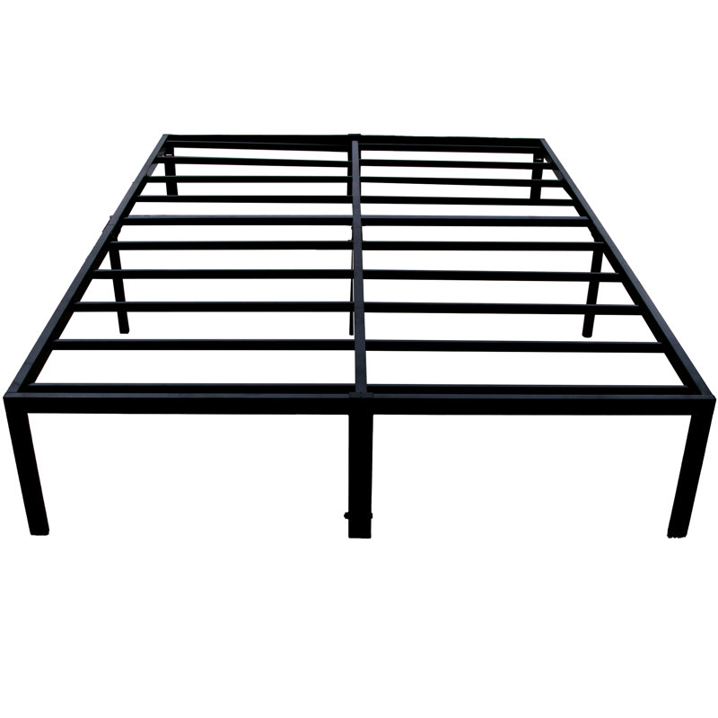Black Steel Platform Foundation For King, Heavy - Duty, , Under Bed Storage, 2000 Pound Capacity, Neat And Tidy Edging King In Steel, Load, Sharp