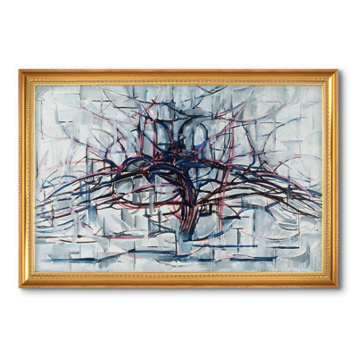Horizontal Tree, 1912-Piet Mondrian-Custom Framed Canvas