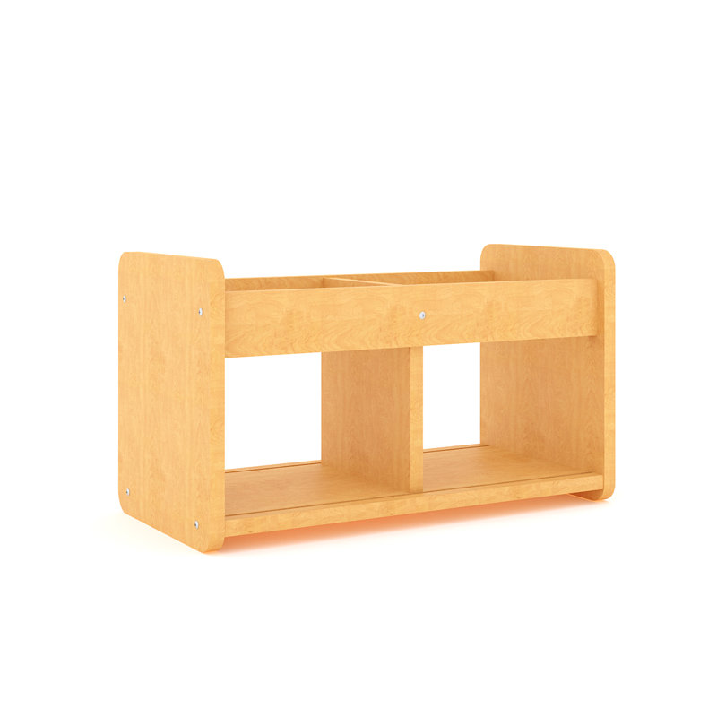 Casier de rangement à jouets à 2 compartiments, Non, Érable