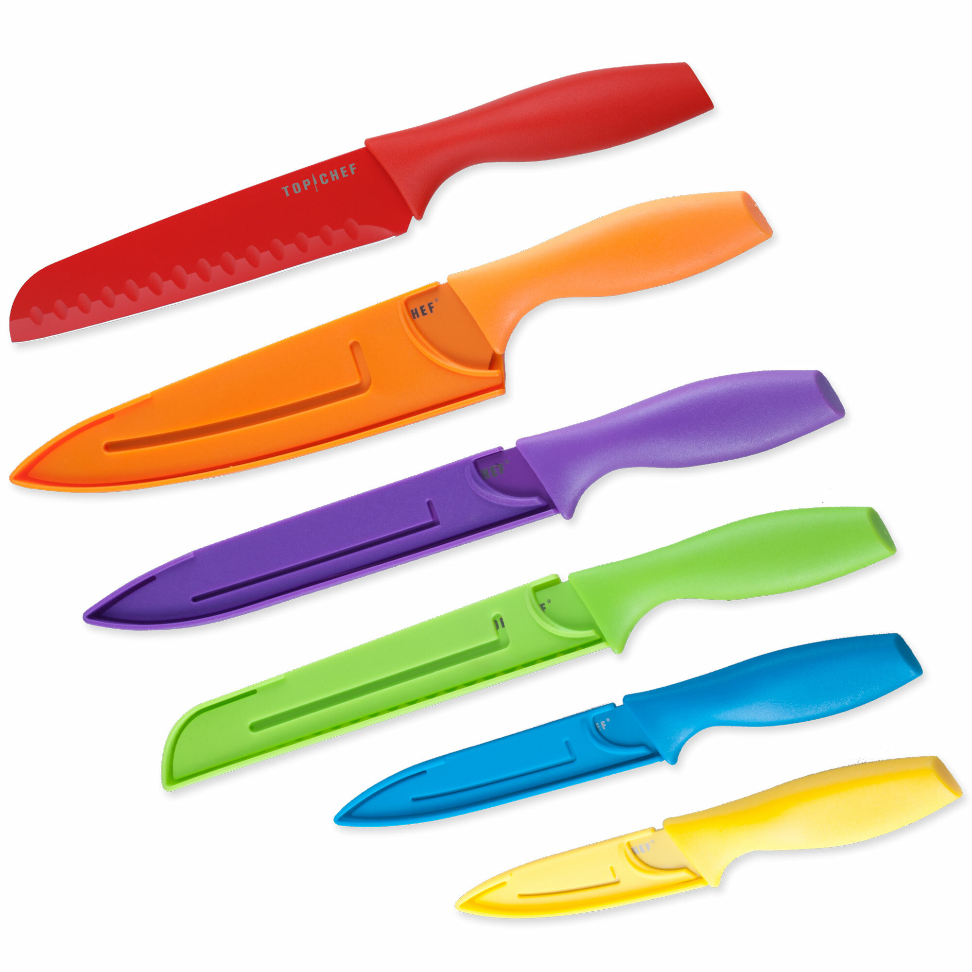 16 pcs Zyliss, Cuisinart and Assorted Knife Set Multicolor With Blade  Guards