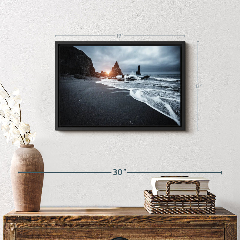 Impression sur toile Reynisfjara, H 13 po x l 19 po