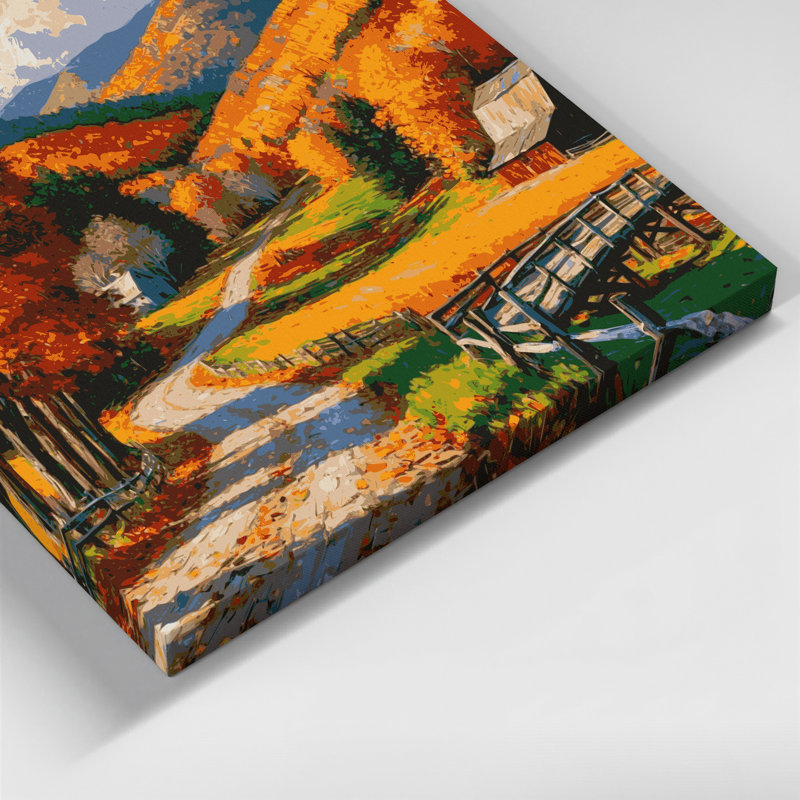 USA State Vermont Brown Canvas Wall Art, 12" H x 12" W