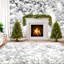 Ensemble de sapins de Noël pré-illuminés, sapins d'entrée de 1,20 m, guirlande de 2,70 m, décoration DEL blanc chaud