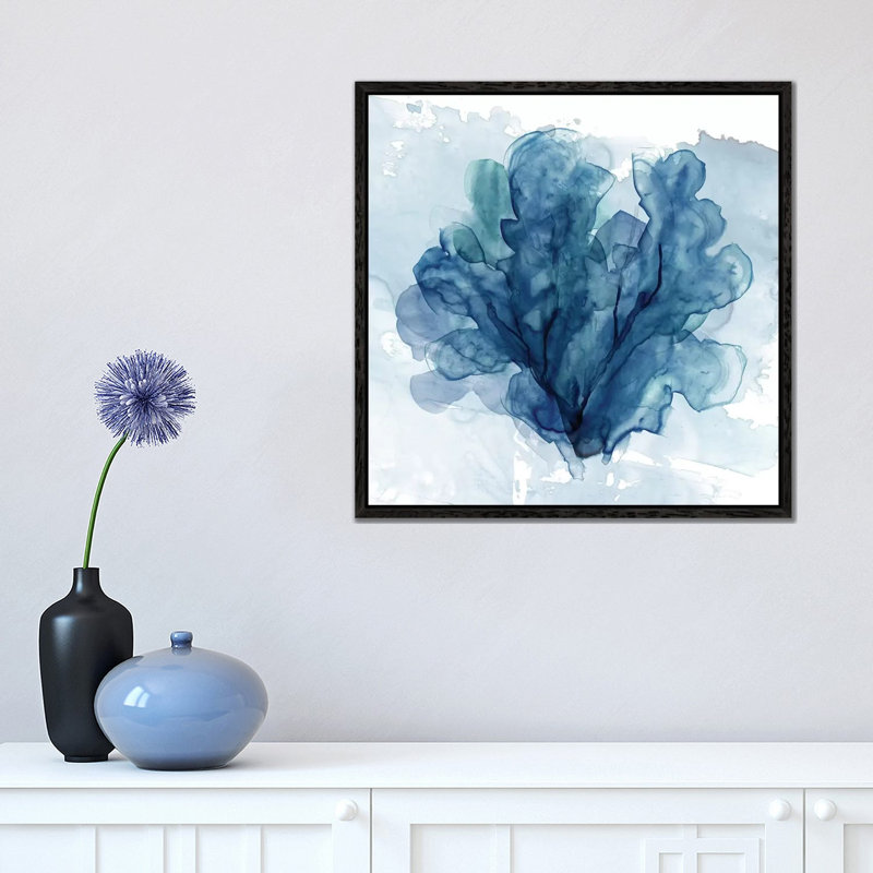 Coastal Coral II by Carol Robinson - Painting on Canvas, Black Framed Canvas, 93.98 cm H x 93.98 cm W