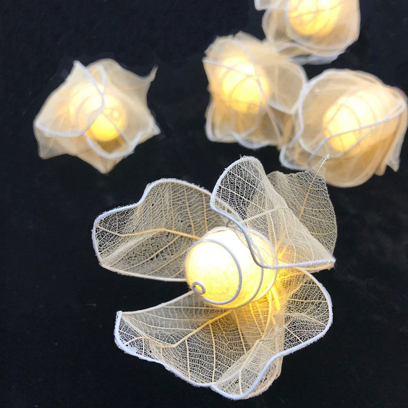Yatra LED Natural Cocoon String Light, White
