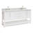 Moille 73" Double Bathroom Vanity in White, with 1.5 Italian Carrara Marble Top, Rectangle Sink-53400957-3248042