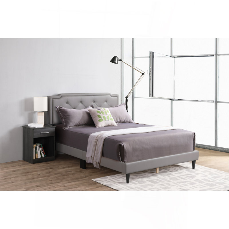 Grand lit gris chic Chic