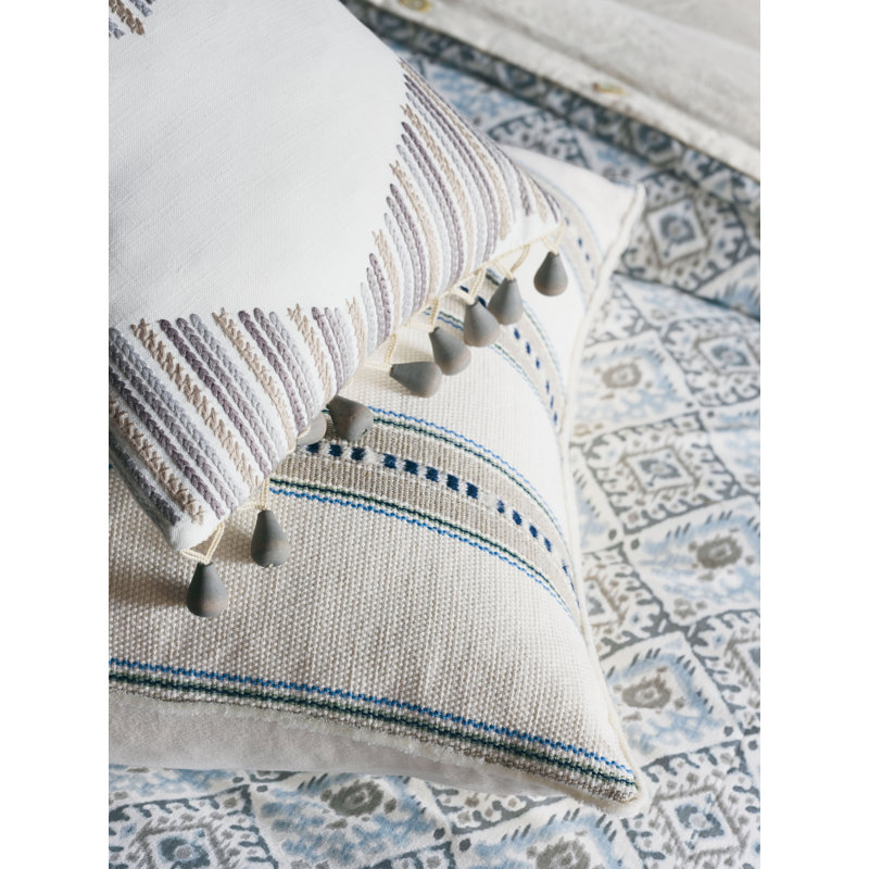 Housse et insert de coussin lombaire brodé à chevrons Cisero, H 15 po x l 26 po x P 6 po