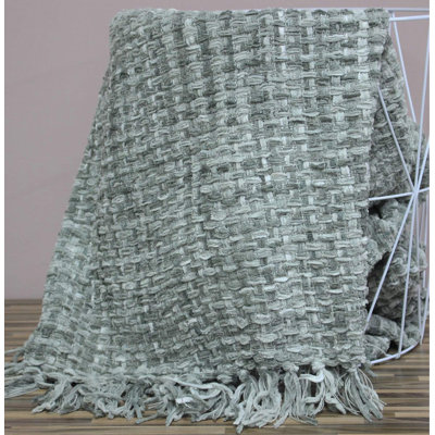 Chenille Throw Plain Weave / Muslin Throw Blanket