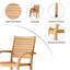 Chaises de patio en bois Alyisa-631974995