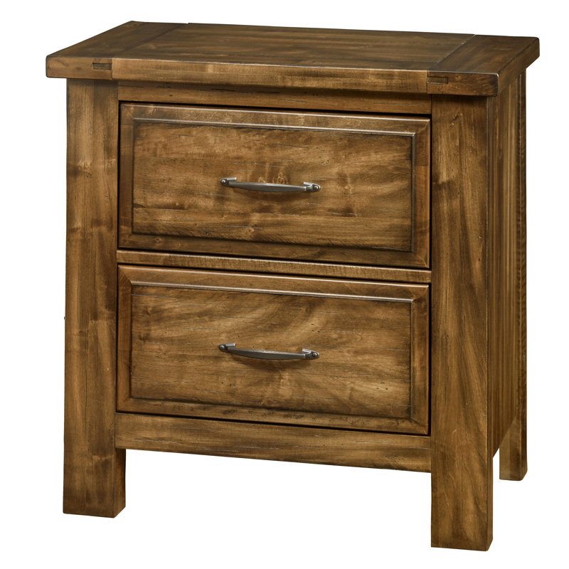 Table de chevet 2 tiroirs Maple Road, Antique Amish