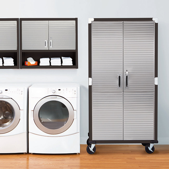 Graphite Steel Lockable Office Storage Cabinet with Adjustable Shelving