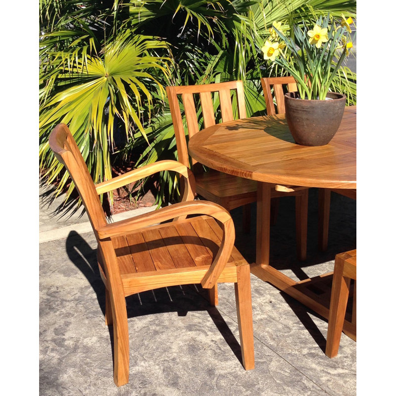 Chanelle Outdoor Teak Dining Armchair
