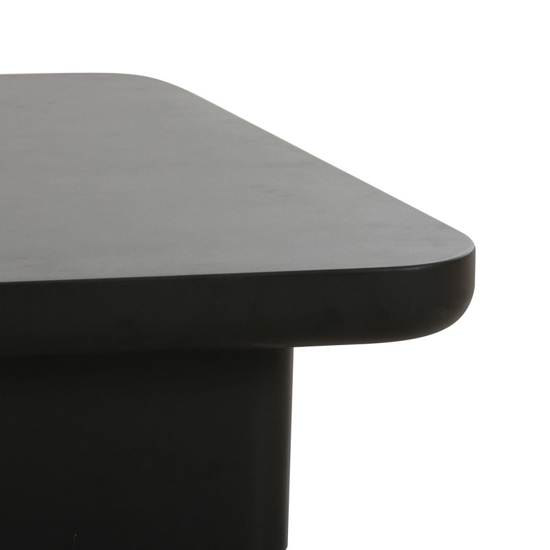 Rundle Black Small Coffee Table, 11.8" H x 38.6" L x 31.5" W