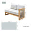 MIMO Solid Wood Middle Sofa Module-1902756218