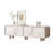 Modern Cream White TV Stand for Living Room, Entertainment Center with 4 Doors,Storage TV Console