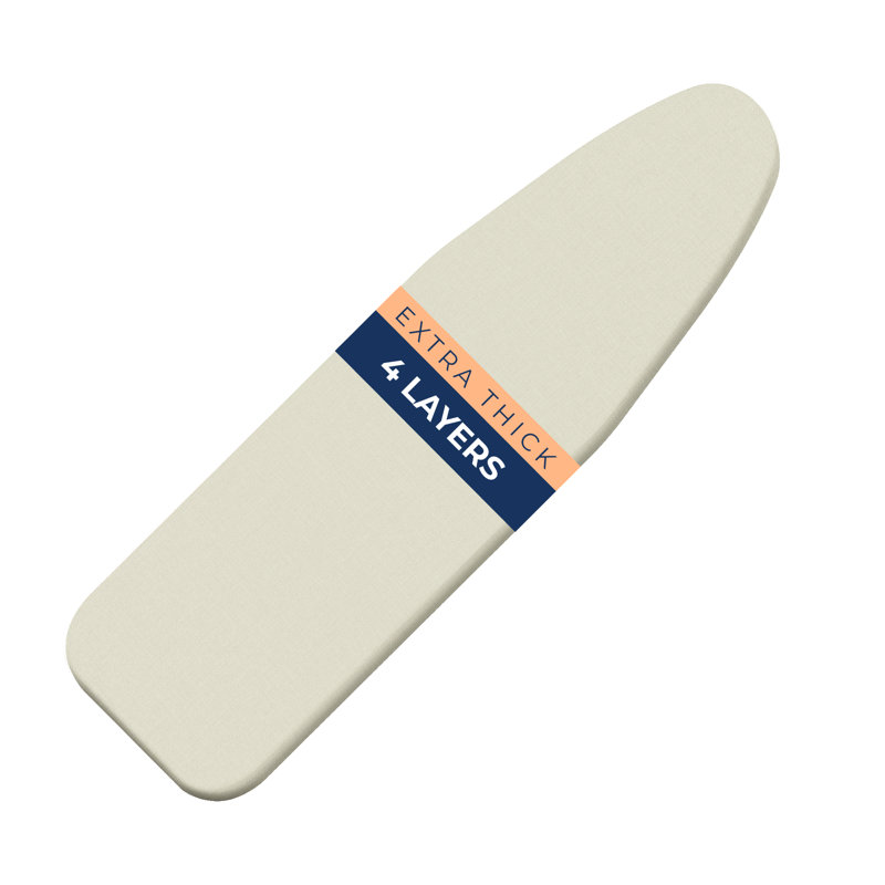 Housse et planche à repasser Happhom pour planches à repasser standard 15 x 54, très épaisse, résistante à la chaleur, Beige