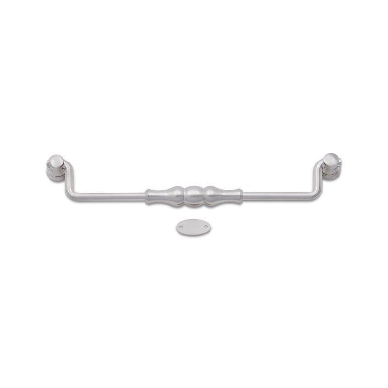 Poignée tombante perlée 8 po CP Series, Nickel satiné