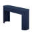 Entryway Table With Fluted Design, Oval Top And 2 Drawers