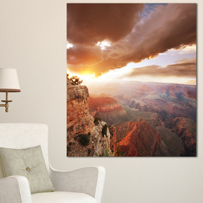 «Grand Canyon Under Thunderstorm Sky», reproduction de photo sur toile tendue