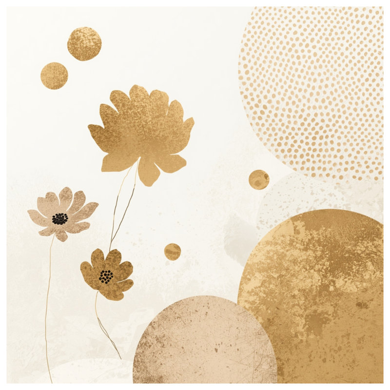 Tapis de bain Gold Lotus, L 24 po x L 17 po