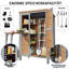 Fir Wood Garden Cabinet With Fold-out Worktop