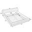 Structure de lit tapissier grand format avec tissu épais, lit plateforme grand format en chenille avec tête de lit et structure solide-764780170