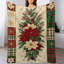 Jeté en flanelle Poinsettia Pinecone Luxury-133686356