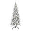 Arbre de Noël 9 pi en PE / PVC floqué avec 52 pommes de pin naturelles - 2138 pointes, conception compacte, branches articulées, base en métal stable, aspect enneigé réaliste-1475163074