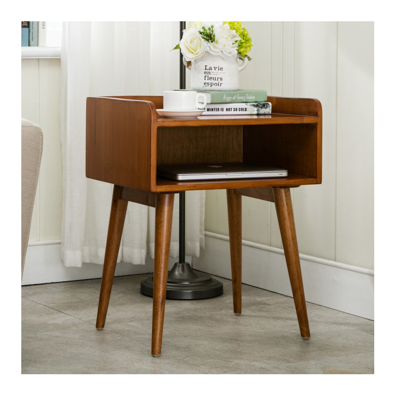 50.8cm W Solid Wood Bedside Table, Natural
