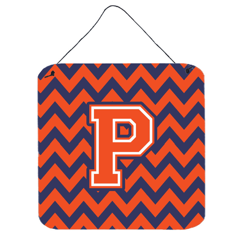Décoration murale chevron, Orange / Bleu, P