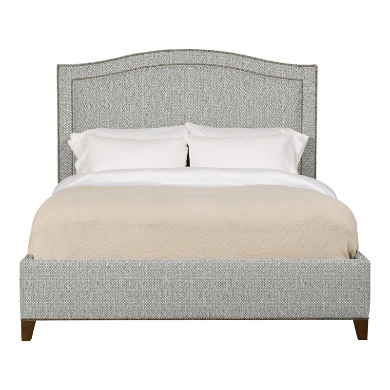 Caroline/Casey Solid Wood Bed, Tarbee Dove, Queen, Havana