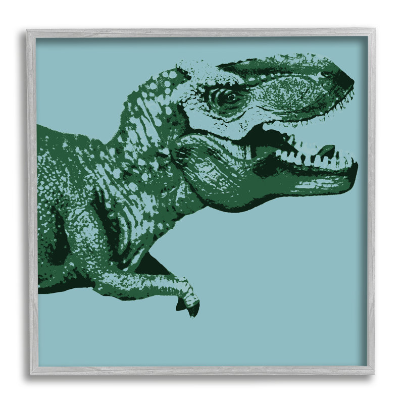 T-Rex abstrait pour garçon cmw-041, Estampe numérique Farmhouse, H 12 po x l 12 po, Oui