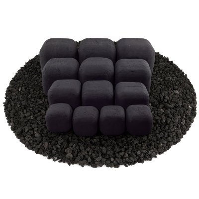 6'' Square Ceramic Fire Pit Accessory