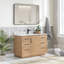 Meuble-lavabo simple 48 po avec plateau en pierre et miroir Cloverfield-93496089-93496091